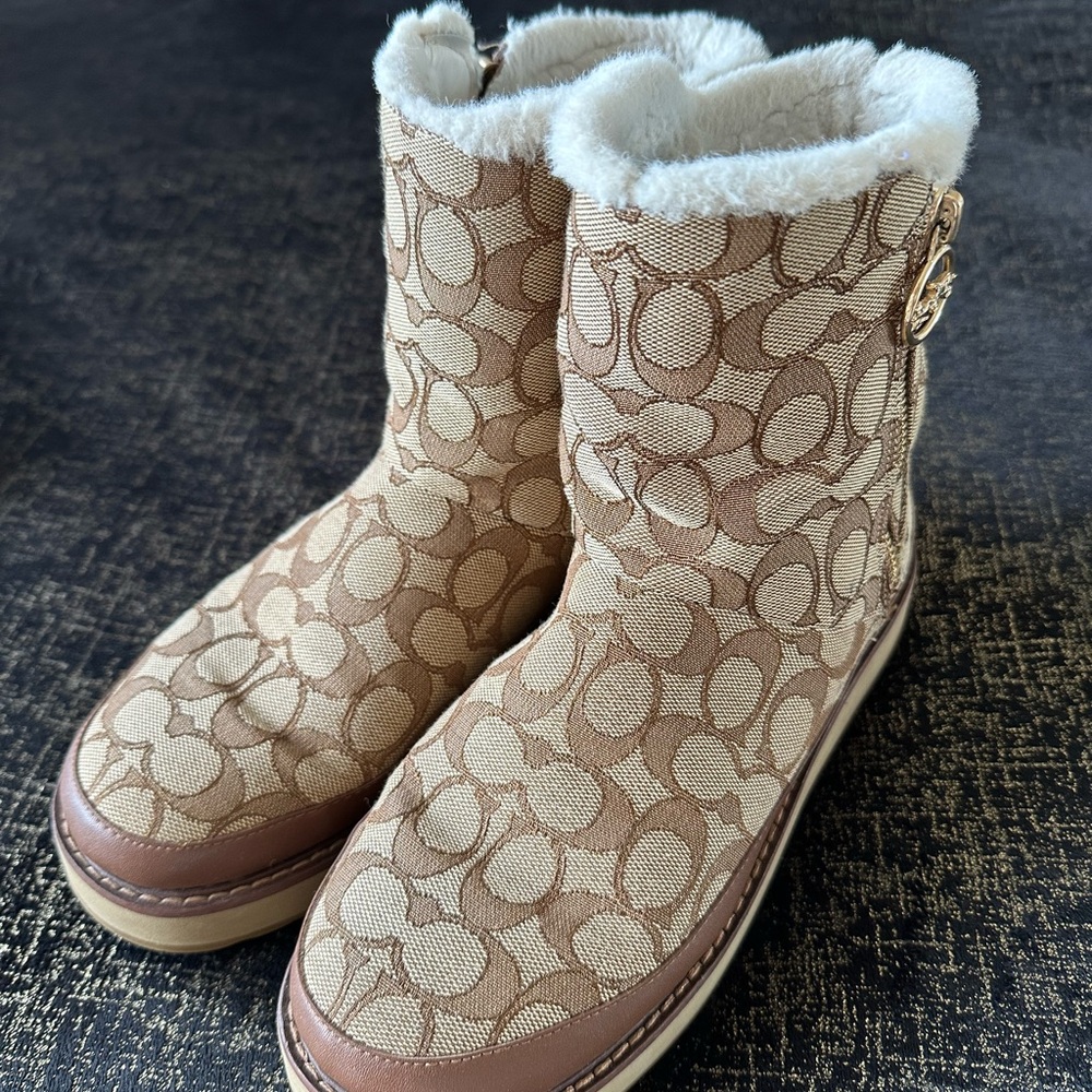 Coach Signature Jacquard Boots